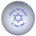 mazal tov ryan golf ball print