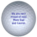 we are proud of you lauren golf ball print
