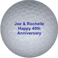 joe and Rochelle 40th anniversary golf ball print