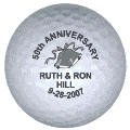 ruth and ron anniversary golf ball print