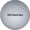 old hard ass golf ball print