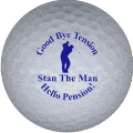 hello pension logo golf ball print
