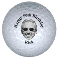 50th birthday golf ball print