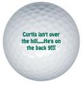 over the hill golf ball print