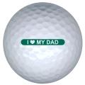i heart my dad golf ball print