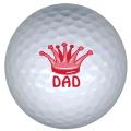 dad logo crown golf ball print