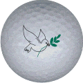 bird logo golf ball print