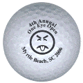 one eye open logo golf ball print
