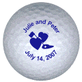 Julie peter marrage golf ball print