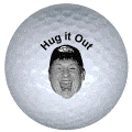 hug it out golf ball print
