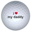 i heart my dad golf ball print