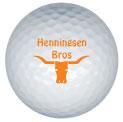 henningsen bros logo golf ball print