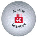 40 years old golf ball print