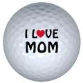 i love mom golf ball print