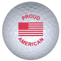 proud american flag golf ball print