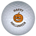 happy halloween golf ball print