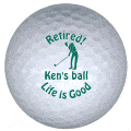 ken life is good golf ball print