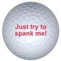 spank me golf ball print