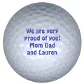 we are proud of you lauren golf ball print