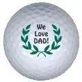 we love dad golf ball print