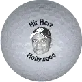 hit here Hollywood golf ball print