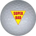 super dad golf ball print