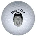hug it out golf ball print
