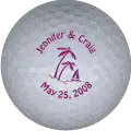 Jennifer and craig marriage golf ball print