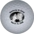 kim and david marriage golf ball print