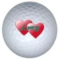 hearts golf ball print